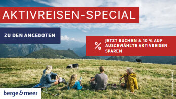 10% Rabatt auf ausgewählte Aktivreisen